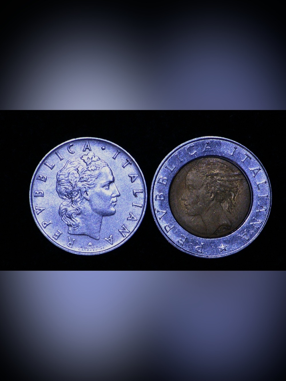 Italian Coins Duo - Silver and Bronze Tones